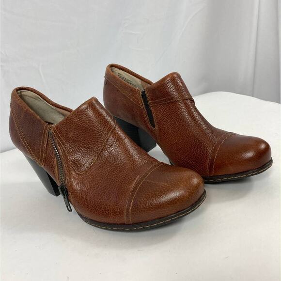BOC Born Concept Brown Leather Clogs Women's SZ 8 Mules Shoes C48706 - Picture 2 of 8